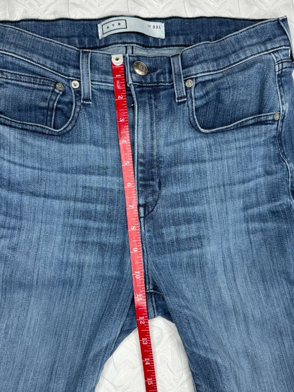 AYR All Year Round YaYa Crop Straight Leg Jeans 32L Raw Hem Elevated Minimalist - Picture 4 of 8